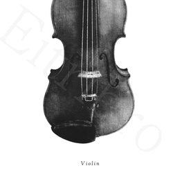 アートポスター/ Violin-mono  おしゃれインテリア・北欧、モノトーン好きの方に☆ 4枚目の画像