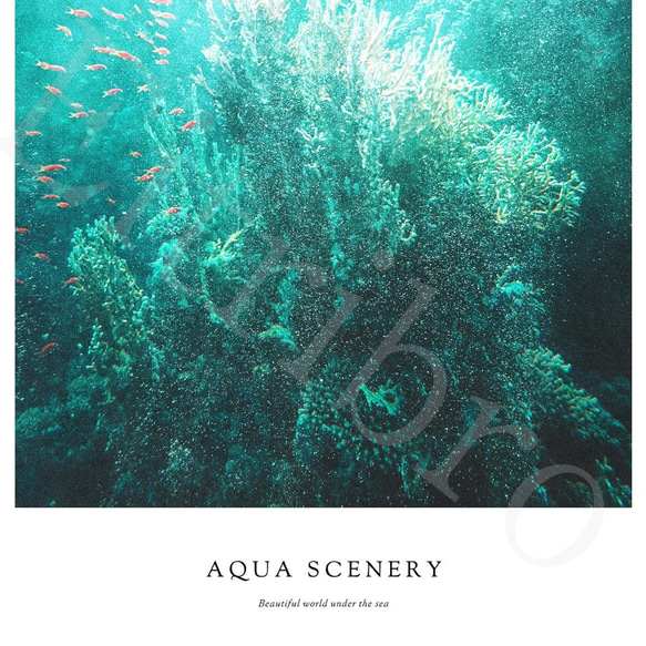 アートポスター/ Aqua scenery おしゃれインテリア・北欧、モノトーン好きの方に☆ 3枚目の画像