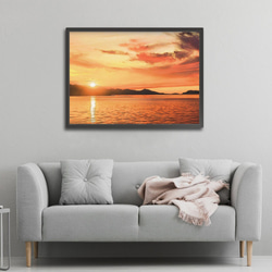 アートポスター/ Ocean sunset おしゃれインテリア・北欧、モノトーン好きの方に☆ 2枚目の画像