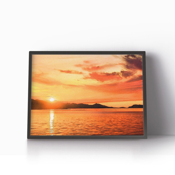 アートポスター/ Ocean sunset おしゃれインテリア・北欧、モノトーン好きの方に☆ 5枚目の画像