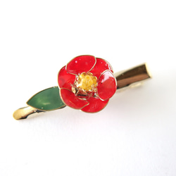 椿のヘアクリップ 5枚目の画像