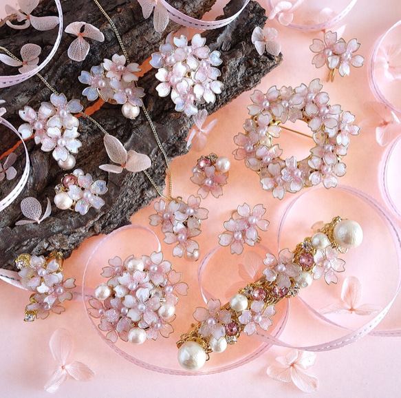 帶有櫻花圖案的優雅髮帶，可作為絕佳的禮物 第11張的照片