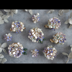 きれいな色の紫陽花のヘアゴム　梅雨の季節のギフト・プレゼントにも　:あじさい　アジサイ 8枚目の画像