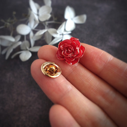 紅玫瑰別針胸針胸花別針徽章 第3張的照片