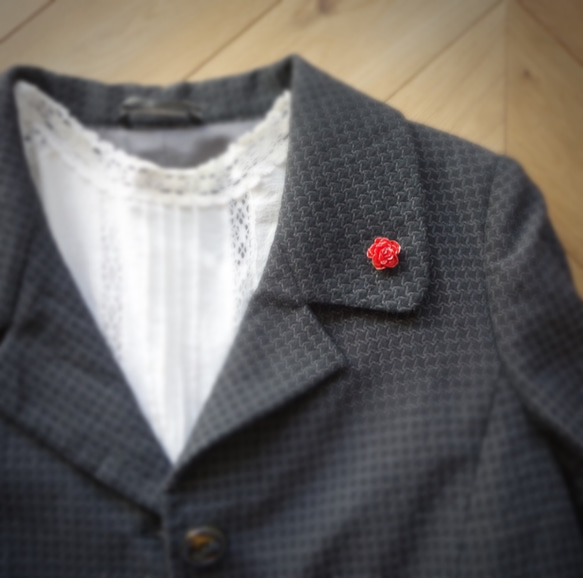 紅玫瑰別針胸針胸花別針徽章 第4張的照片