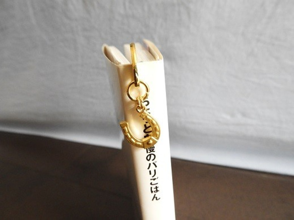 ＊charity★ gold horseshoe bookmark　馬蹄　しおり　ブックマーク 8枚目の画像