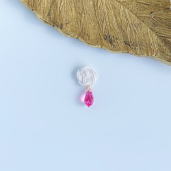 再販★水引お花とスワロのマスクチャーム【ピンク】 7枚目の画像
