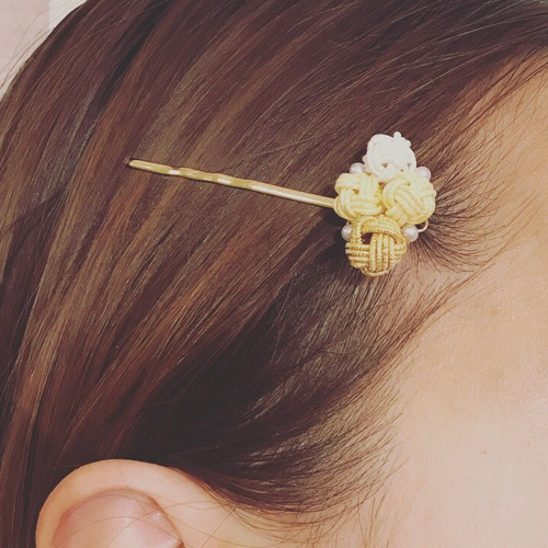 水引玉結びのヘアピン その他ヘアアクセサリー 水引東京 水引玉結びのヘアピン その他ヘアアクセサリー 水引東京