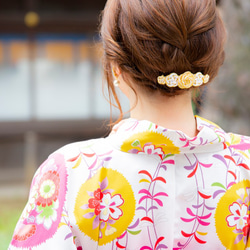最受歡迎髮飾★Mizuhiki 花園髮夾 8 厘米 第3張的照片