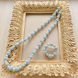Mizuhiki dama 結和珍珠項鍊 灰色 第7張的照片