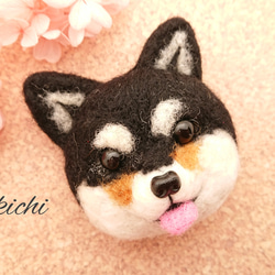 オーダー品】羊毛フェルト犬ブローチ☆シュナウザー ブローチ ponkichi
