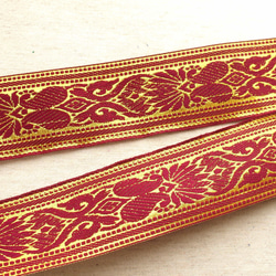 1m インド刺繍テープ チロリアンテープ 40 リボン 3枚目の画像