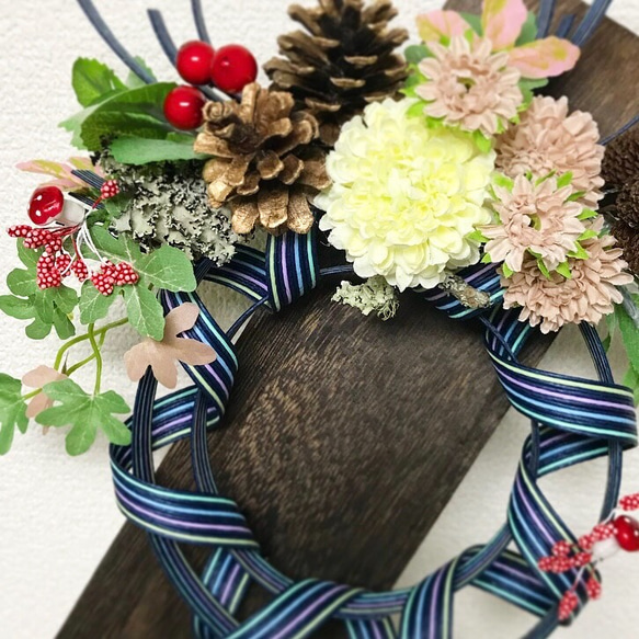 N-5】お正月リース *~*~*~クラフトバンド編み*~*~*~ しめ縄