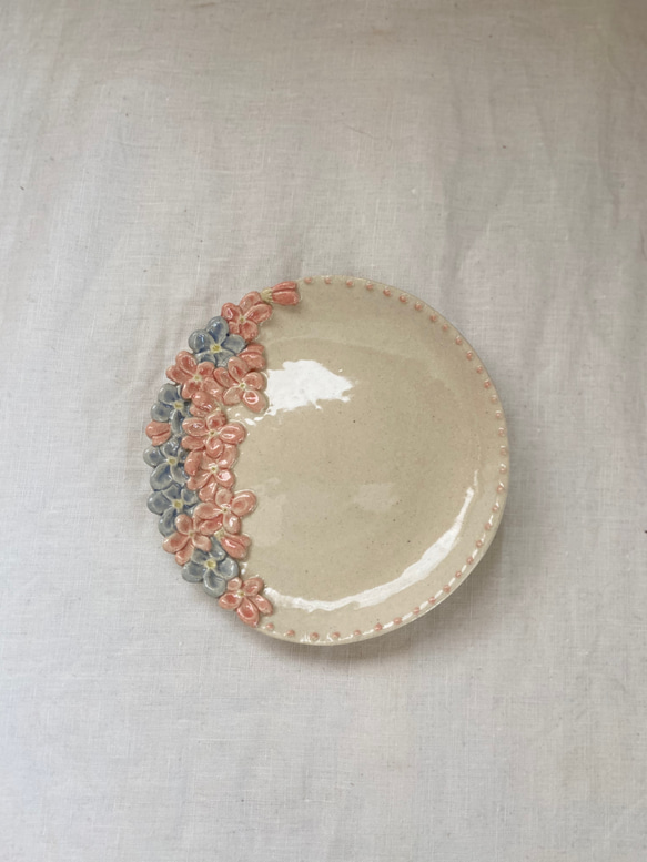 スミレのお皿 カラー（15㎝ ） 小皿 石黒 美佐緒 通販 10507222