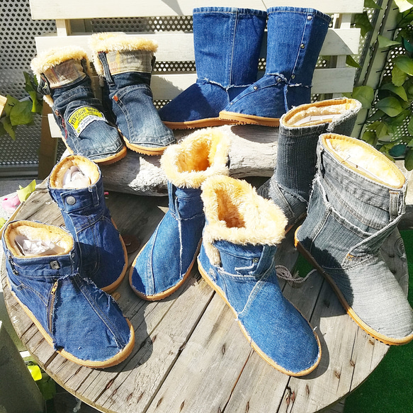 UGG ムートンブーツ US5 新品未使用 デニム denim