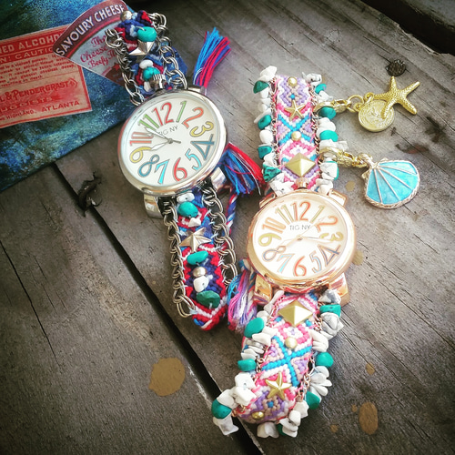 カスタム自由！！あなただけのミサンガウォッチ 腕時計 Yuka 通販