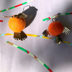 耳環●長手的小柿子和長腳的小橘子 第3張的照片