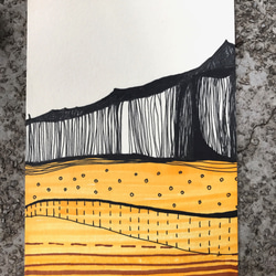 手工明信片㊣ 火山與方塊草地。（組） 第4張的照片