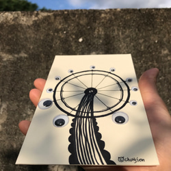 handmade cards "ferris wheel" |drawing|illustration| post 1枚目の画像