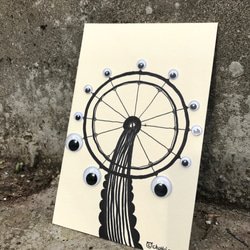 handmade cards "ferris wheel" |drawing|illustration| post 3枚目の画像