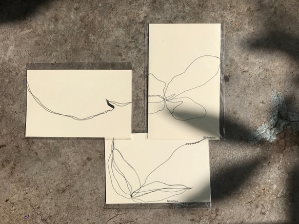 handmade card "flow" |drawing|illustration| postcards 1枚目の画像