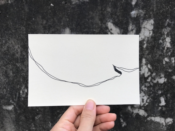 handmade card "flow" |drawing|illustration| postcards 5枚目の画像