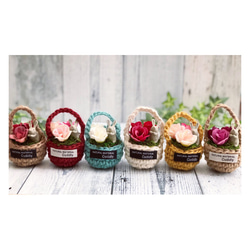 ココットの中の多肉寄せ植え風アレンジ❁メモスタンド・フェイク