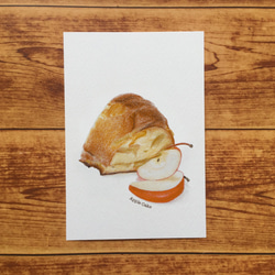 【選べる3枚】オリジナルポストカード＊至福のじかん＊りんごケーキ 1枚目の画像