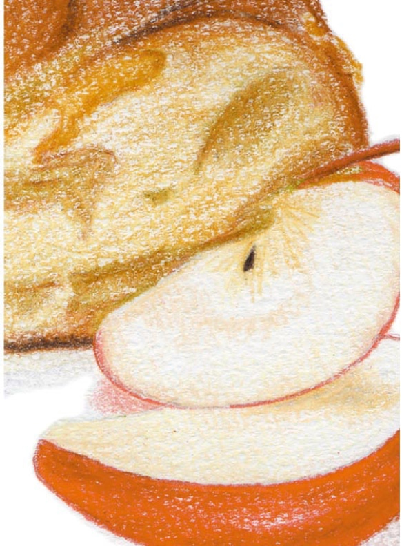 【選べる3枚】オリジナルポストカード＊至福のじかん＊りんごケーキ 3枚目の画像