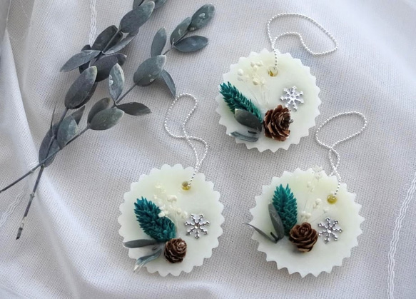 プチギフトに＊3個set＊アロマワックスサシェ【シナモン】 1枚目の画像