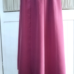 【送料無料】♡梅紫色のふんわりシルクスカート♡着物リメイク♡ 2枚目の画像
