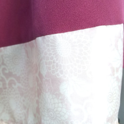 【送料無料】♡梅紫色のふんわりシルクスカート♡着物リメイク♡ 4枚目の画像