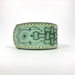 水藍色花紋手環 Bracelet - Patterns in Art - L - AQUA BLUE 第3張的照片