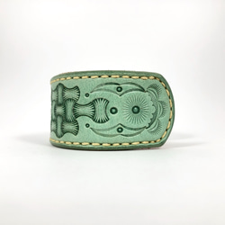 水藍色花紋手環 Bracelet - Patterns in Art - L - AQUA BLUE 第4張的照片