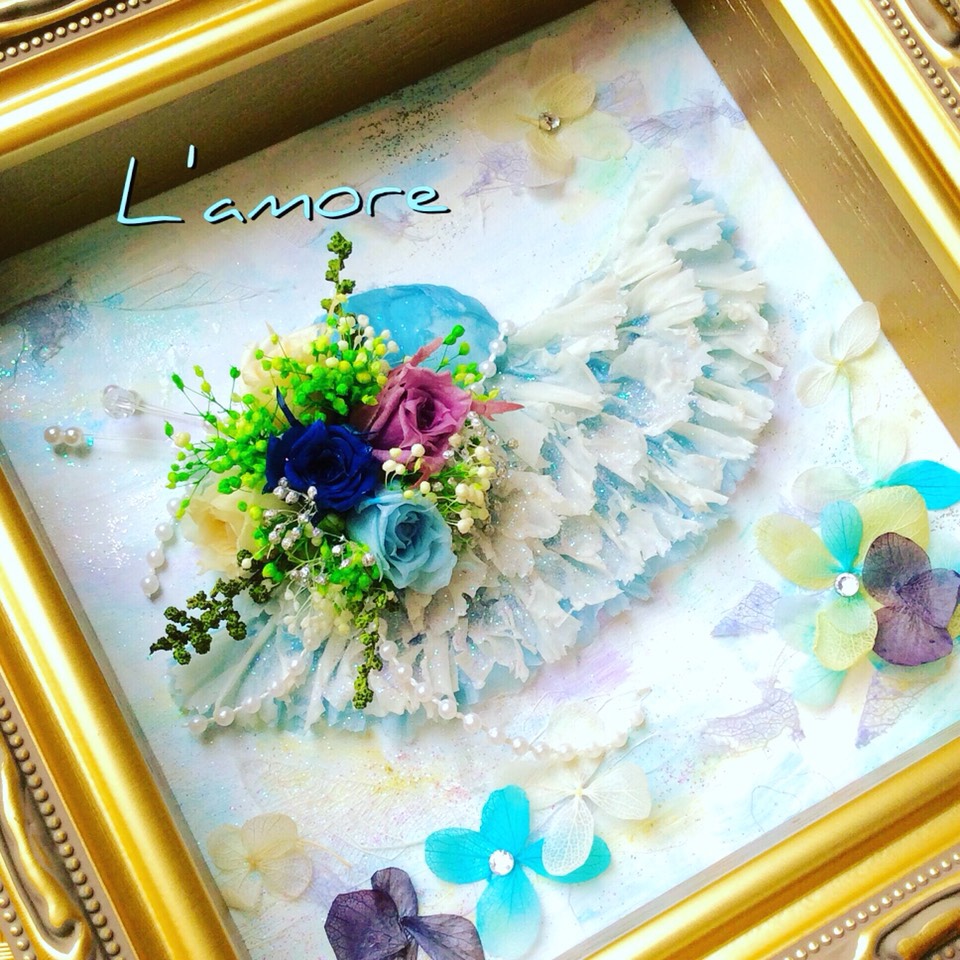 帽子のプリザージュ(カーネーション等プリザーブドフラワー使用)