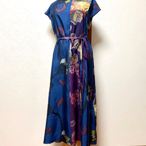 着物リメイク　銘仙ワンピース 着物リメイク ワンピース 銘仙 | FLOWER & BOWL