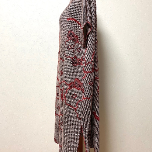 着物リメイク(総絞りロングワンピース)ゆったりサイズ 着物リメイク（総絞りロングワンピース）ゆったりサイズ