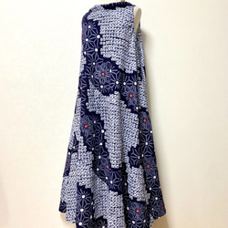 一点のみ レアカラー 有松鳴海絞りリメイクワンピース 有松鳴海絞り 浴衣のバイヤスワンピース② 着物リメイク ワンピース