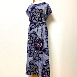 20%OFF 有松絞り 浴衣のAラインワンピース⑧ 着物リメイク