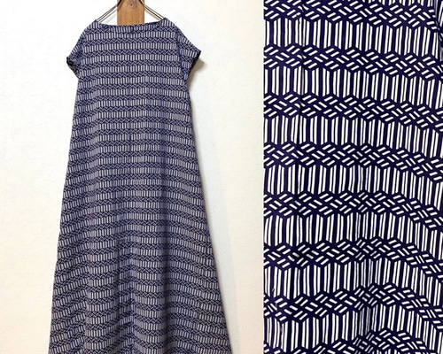 残暑を過ごす…浴衣のAラインワンピース② 着物リメイク 洋裝