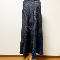 和服重製絲綢真絲海綿啤酒連衣裙 第2張的照片
