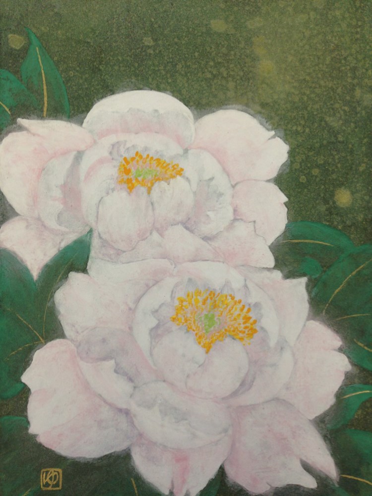 日本画「白牡丹」原画 額付(送料無料) 絵画 ゆうちゃん 通販