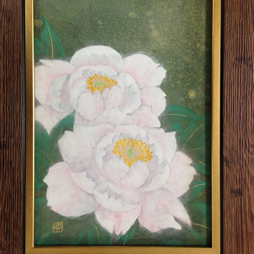日本画「白牡丹」原画 額付(送料無料) 絵画 ゆうちゃん 通販