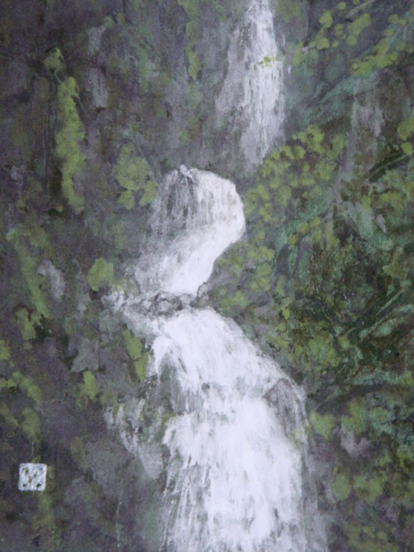 日本画　原画　「竜化の滝」 1枚目の画像