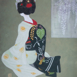 日本画　原画　「舞妓」 1枚目の画像