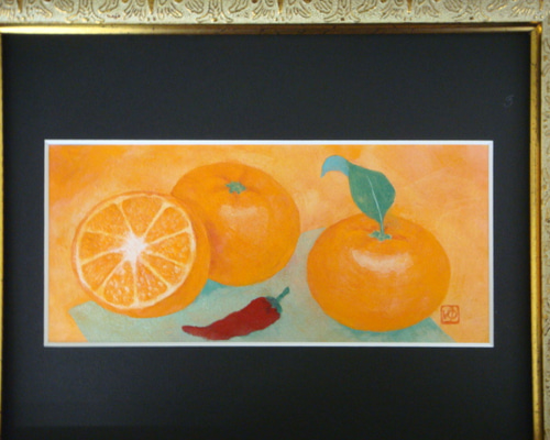 絵画★原画（1点限り）「意識のひずみ（byみかんの皮）」（2021年11月3日） 絵画☆原画（1点限り）「意識のひずみ（byみかんの皮