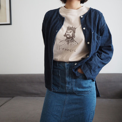 シングルおじさん長袖Tシャツ　【大人】　ベージュ 10枚目の画像