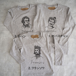 シングルおじさん長袖Tシャツ　【キッズ】　杢グレー 9枚目の画像