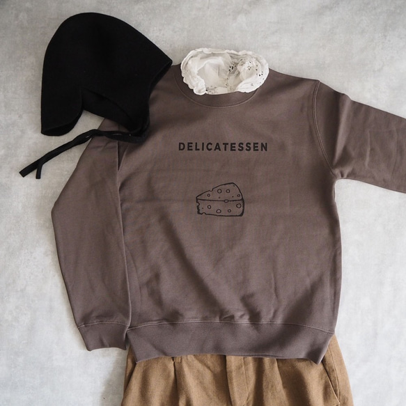 エプロンスウェット　チャコール　【大人用】　XS(150cm)～XL 1枚目の画像