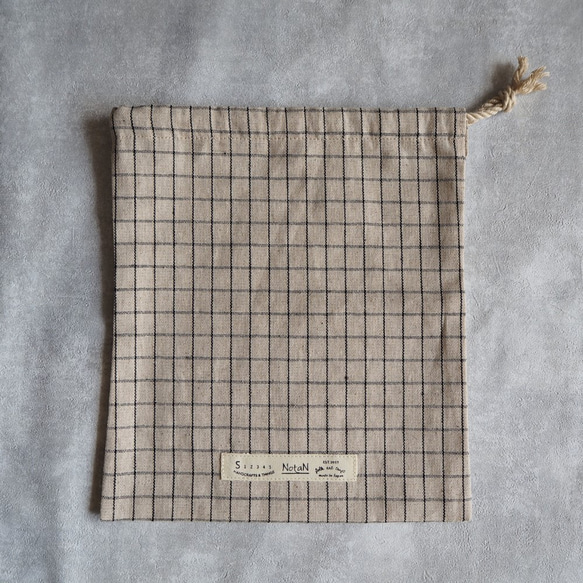 リネン巾着（エプロン用） 6枚目の画像